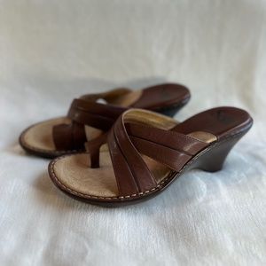 Sofft Brown Leather Womens Sandle Size 8M